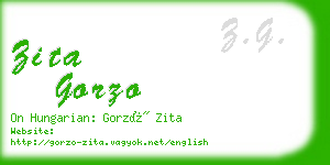zita gorzo business card